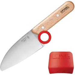 OPINEL Kinder Messer Set Le Petit Chef 2tlg - Kochmesser Küche Fingerschutz Holz