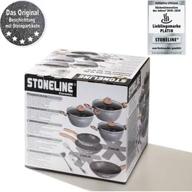STONELINE Topf-Set 14-tlg. Kochtopf + Bratpfanne + Glasdeckel