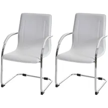 chefgastro Esszimmerstuhl Sammy Kunststoff Weiß 2er Set