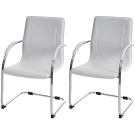 chefgastro Esszimmerstuhl Sammy Kunststoff Weiß 2er Set