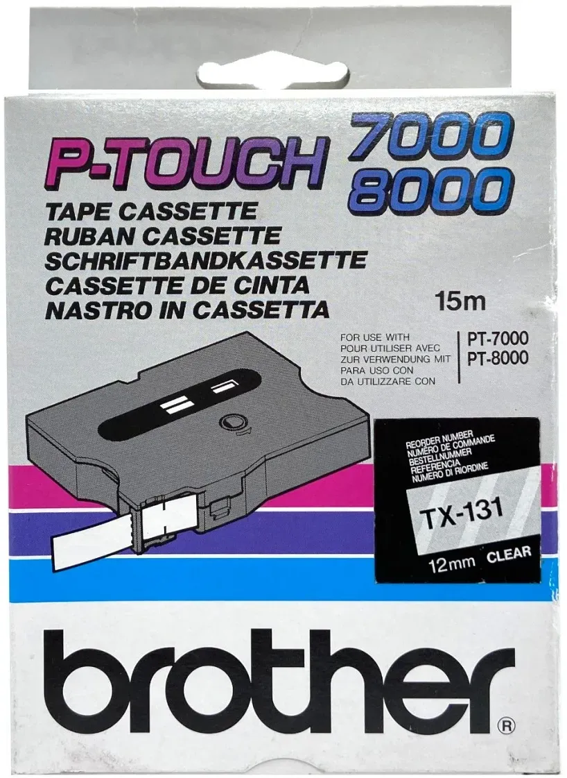 Original Brother Farbband TX 131 für PT 7000 8000 laminiert