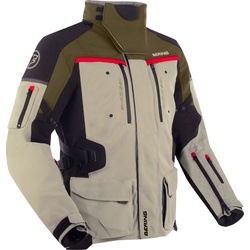 Bering Freeway, Textiljacke wasserdicht - Beige/Oliv/Schwarz - S