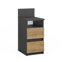 Vicco Nachtschrank Monty 25 x 59,1 x 32,3 cm Anthrazit/Goldkraft Eiche