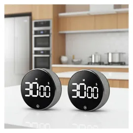 ideoon home Digitaler Küchen-Timer 2er-Set mit Drehrad