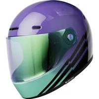 John Doe JD/One Spectral Helm, schwarz-türkis-lila, Größe M für