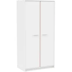 Stauraumschrank DEMEYERE GROUP "REVERSO 2 türig Schrank", weiß (matt weiß), B:88,3cm H:180,9cm T:50cm, Spanplatte, Schränke, moderner Schrank mit durchdachter Inneneinteilung