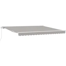 vidaXL Einziehbare Markise 400 x 300 cm hellgrau