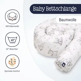Julius Zöllner Bettschlange aus Baumwolle, Standard 100 by Oeko-Tex, Made in Germany