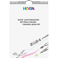 Heyda Monatskalender Bastelkalender 2024, A4 weiß