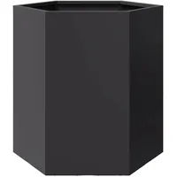 VidaXL Pflanzkübel Schwarz Sechseckig 46x40x45 Stahl