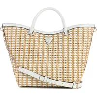 GUESS Atalia Rafia Handtasche - Natural / White - One Size