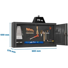 Proregal Werkzeugschrank 90 x 65 x 27,5 cm Anthrazit