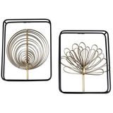 formano Wanddeko aus Metall Modern Flowers 2er-Set