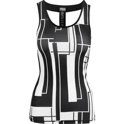 Urban Classics Ladies Graphic Sports Top Schwarz L
