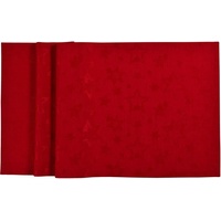 Sander Tischdecke Mitteldecke Weihnachten Cosmo 90 x 90cm Artikel 94904 Fb. 01, rot Polyester Fleckschutz Jacquard Stickerei