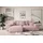 altdecor Ecksofa Cord mit Schlaffunktion 2-Sitzer Rosa