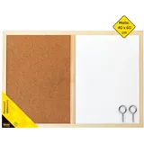 IDENA Whiteboard-Pinnwand 60,0 x 40,0 cm Kork braun