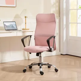 Homcom Bürostuhl Ergonomischer Drehstuhl Rosa