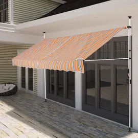 DETEX Klemmmarkise 350 cm orange/weiß