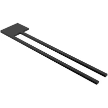 Kalb Material Für Möbel Slim Handtuchhalter mit zwei Stangen für Waschtisch Schwarz