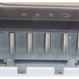 Homcom Eiswürfelmaschine Eiswürfelbereiter 9 Würfel in 6-12 Minuten fertig, 12 KG/24 H, Wasserstation mit 1,3 l Wassetank Display Ice Cube Maker Maschine - Eiswürfelautomat Selbstreinigung