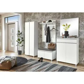 Möbel Kraft Garderobenbank 84 x 45 x 40 cm weiß / weiß