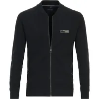 CasaModa Strickjacke, Emblem, Stehkragen, für Herren, 108 BLAU, XL