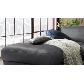 KAWOLA Ecksofa motorischer Relaxfunktion LOLA schwarz Webstoff Relaxfunktion