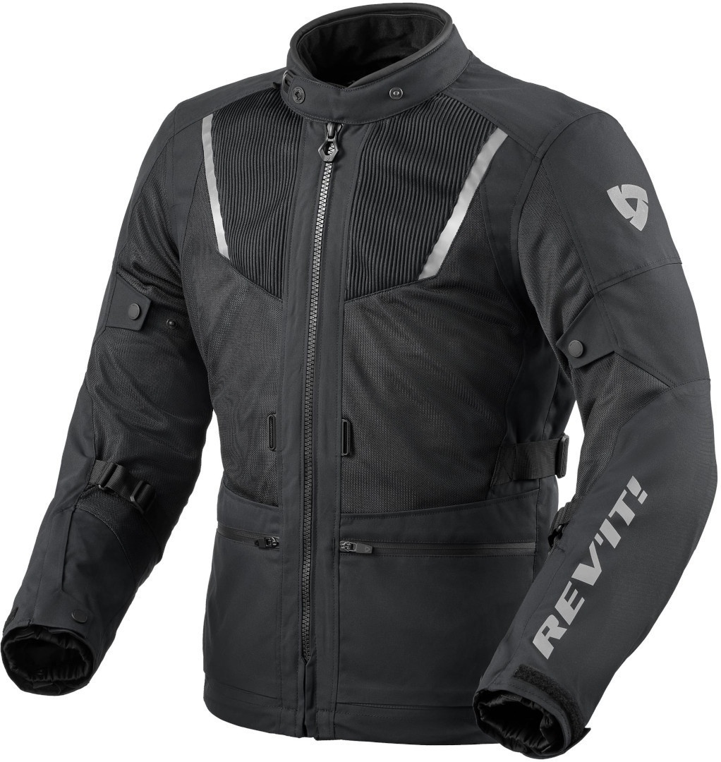 Revit Levante 2 H2O Motorfiets textiel jas, zwart, L