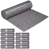 relaxdays Malervlies 10 x Malervlies 270g/m2 1x50 m grau