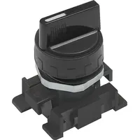 Riegler Kurzer Drehhebel, schwarz, 3 Stellungen, bistabil