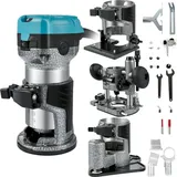 VEVOR Oberfräse Fräse Kantenfräse Trimmer Fräsmaschine 710W mit Zubehörset für Makita