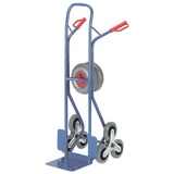 ROLLCART Treppenkarre mit Wechselrädern blau, Rollcart Sackkarre Stapelkarre 20-9855, Wechselräder, Tragkraft 150kg, Treppensteiger