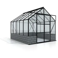 VITAVIA Gewächshaus »Cassandra«, 8,3 m2, Stein/Aluminium/ESG Glas, winterfest - silberfarben
