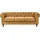 Beliani Sofa 3-sitzer Chesterfield Samtstoff Senfgelb