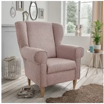 Benformato Polstersessel Ohrensessel AVERSA Stoff Talento Flamingo