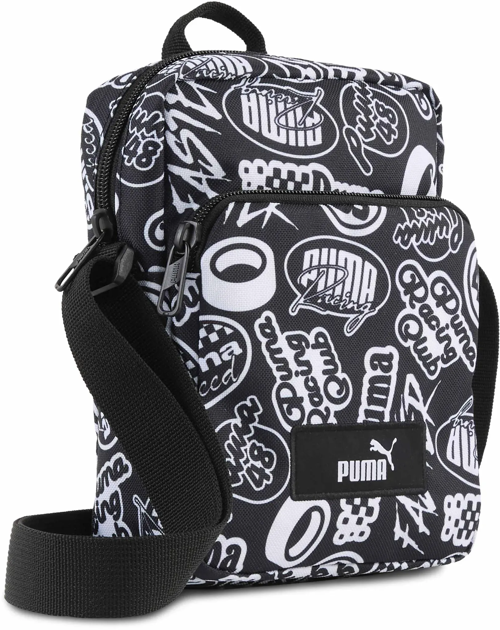 PUMA Academy Aop Umhängetasche Schwarz, Herren, Größe: ONE SIZE, Material: Textil,Polyester,Synthetik - PUMA Academy Aop Umhängetasche Schwarz, Herren, Größe: ONE SIZE, Material: Textil,Polyester,Synthetik - man - Schwarz