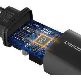 wozinsky Wgwcb USB-A USB-C 20W Wandladegerät - Schwarz