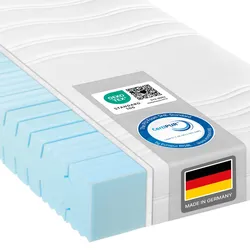 BeCoBeCo High Relax Kaltschaummatratze 21 cm Komforthöhe – Ergonomische Anpassung, 7 Zonen für optimalen Schlafkomfort, langlebig, schadstoffgeprüft, Made in Germany100 x 210 cm