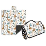 Hayisugal Picknickdecke Sandfrei Stranddecke Wasserdicht Campingdecke Waschbar Strandunterlage Tragbare Picknickdecke Soft für Strand,Picknick,Wandern,Reisen, Giraffe, 200 x 200 cm
