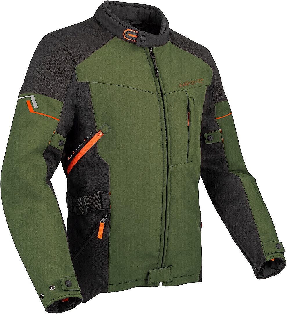 Bering Cobalt Motorfiets textiel jas, groen-bruin, 3XL