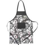 HOUSE ART LIFE Kinderschürze mit Tasche - Baumwoll Kochschürze für Jungen und Mädchen 5-10 Jahre, ideal zum Malen Kochen Backen Spielen, Geschenk für Kinder, Viele bunte Muster - Einheitsgröße