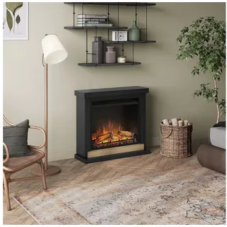 TAGU Hagen Elektrokamin – Elektrischer Standkamin mit 23 Zoll Powerflame Kamin, 1500W, 7-Tage programmierbar, Digital Thermostat, Fernbedienung (Tiefes Schwarz)