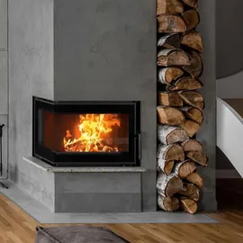 Kratki Kamineinsatz Simple Stahl Schwarz