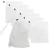 feinmaschiger Ersatzbeutel für Poolsauger, Poolreinigerbeutel, Mesh Laubsack mit Kordelzug für Pool Laubreinigung Weiß (10)