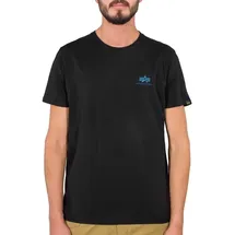 Alpha Industries Basic Small Logo Kurzarm-T-Shirt Black / Blue S