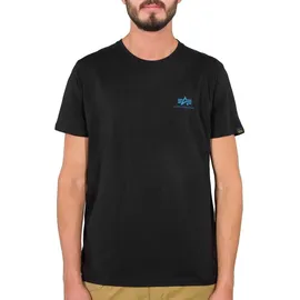 Alpha Industries Basic Small Logo Kurzarm-T-Shirt Black / Blue S