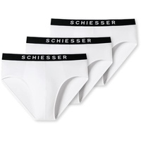 SCHIESSER Herren 3 Pack Bio Baumwolle - 95/5 Organic Slip, Weiss_179570, XL