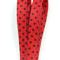 Schnürsenkel 120 polka dots red blk