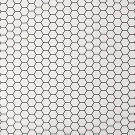 CONTOUR Vliestapete Hexagon Gitter 64 cm 10 m 0 g weiß 34193